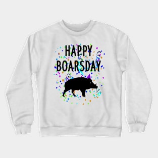 Happy boar day forest grandpa traditional costumes design Crewneck Sweatshirt